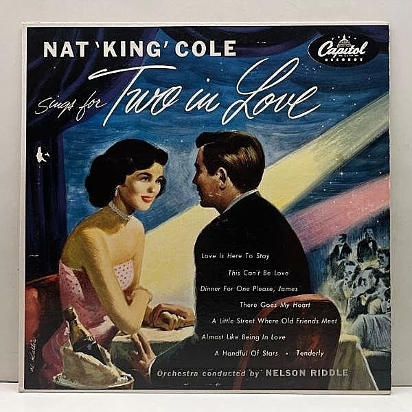 レコードメイン画像：USオリジナル 10 パープルLbl. MONO 深溝 NAT KING COLE Sings For Two In Love ('53 Capitol) バラッドから粋なスウィングまで最高の一枚