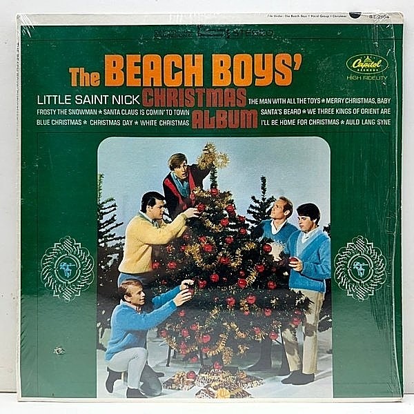 レコードメイン画像：激レア!シュリンク美品! USオリジナル 初版 虹リム BEACH BOYS Christmas Album (Capitol ST 2164) ビーチ・ボーイズとクリスマス 米 初回