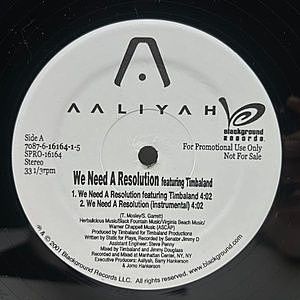 レコード画像：AALIYAH / We Need A Resolution