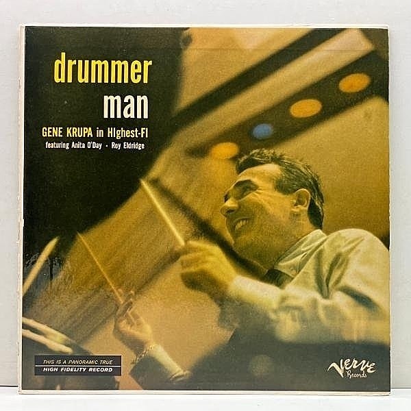 レコードメイン画像：良好!! USオリジナル MONO 橙Tラベ 深溝 コート GENE KRUPA feat. ANITA O'DAY, ROY ELDRIDGE Drummer Man ('56 Verve MG V-2008)