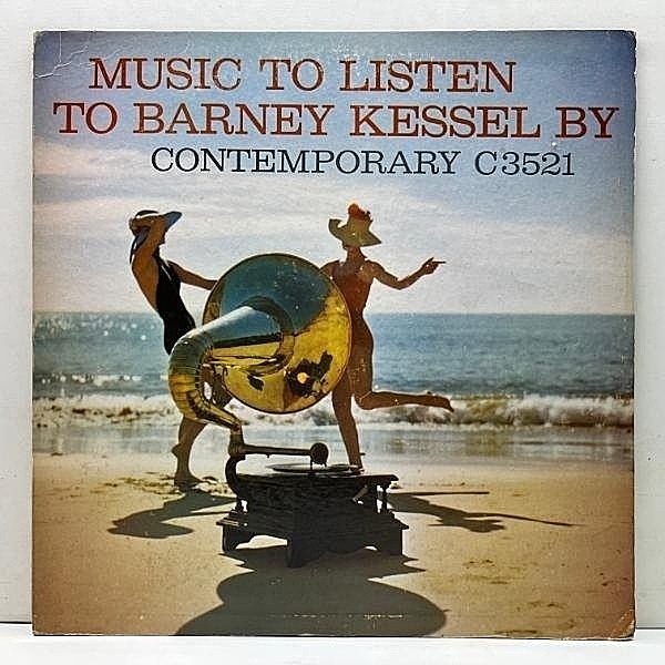 レコードメイン画像：USオリジナル D1マト MONO 深溝 BARNEY KESSEL Music To Listen To ～ (Contemporary C 3521) Buddy Collette, Andre Previn ほか