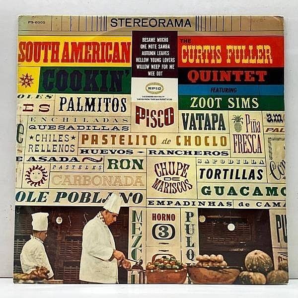 レコードメイン画像：良好!! 深溝 ペラジャケ CURTIS FULLER QUINTET Featuring ZOOT SIMS South American Cookin' (Epic PS 6005) 国内盤 TOMMY FLANAGAN