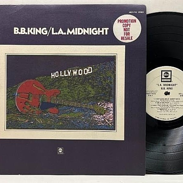 レコードメイン画像：プロモ 美盤!!【w/JESSE ED DAVIS, JOE WALSH, TAJ MAHAL】USオリジナル B.B. KING L.A. Midnight ('72 ABC) BB キング LA ミッドナイト