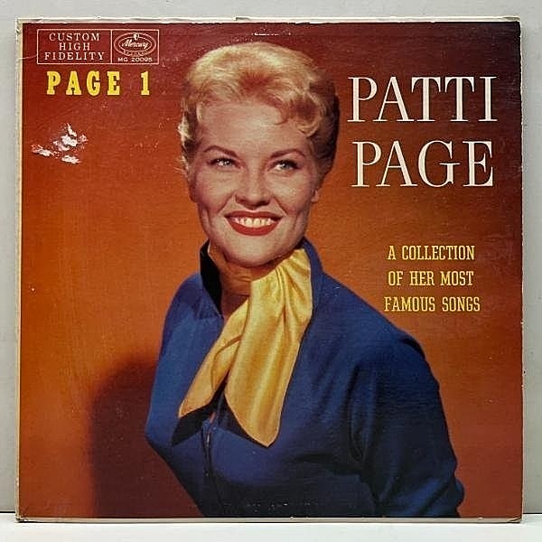 レコードメイン画像：【スタンダード集】USオリジナル MONO 黒銀ラベ 深溝 PATTI PAGE Page 1 - A Collection Of Her Most Famous Songs (Mercury MG 20095)