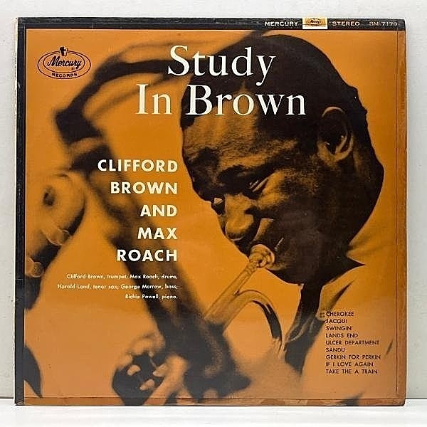 レコードメイン画像：十分概ね良好!! 深溝 FBペラジャケ CLIFFORD BROWN And MAX ROACH Study In Brown (EmArcy MG 36037／SM-7179) JPN 60sプレス