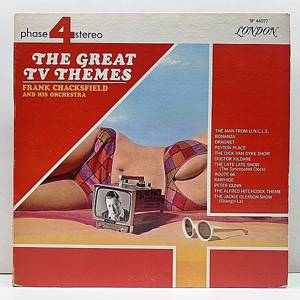 レコードメイン画像：【PHASE 4 STEREO／高音質】美盤!! USオリジ FRANK CHACKSFIELD The Great TV Themes TV番組テーマ集 ヒッチコック劇場 水着 美女ジャケ