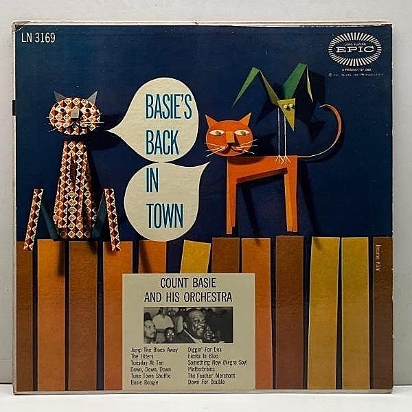 レコードメイン画像：USオリジナル MONO 初版ストロボ 深溝 COUNT BASIE Basie's Back In Town (Epic LN 3169) スイングジャズ黄金期の名演集！人気作