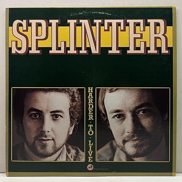 レコードメイン画像：【TOM SCOTT prod.】美盤!! USオリジナル SPLINTER Harder To Live ('75 Dark Horse) w/ GEORGE HARRISON ソフトロック AOR 名作 LP