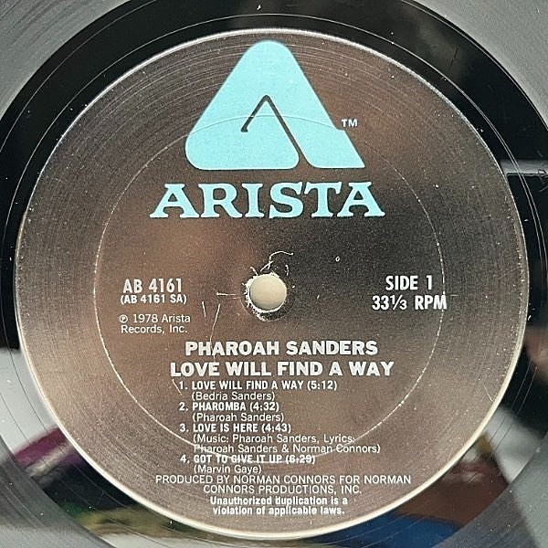 PHAROAH SANDERS / Love Will Find A Way (LP) / Arista | WAXPEND RECORDS