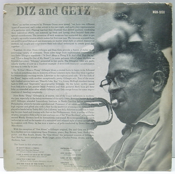 DIZZY GILLESPIE / STAN GETZ / Diz and Getz (LP) / Norgran