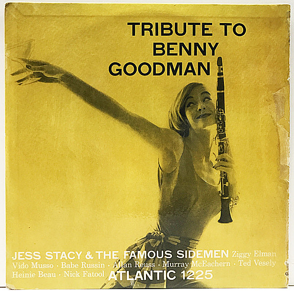 レコードメイン画像：1st 黒ラベ 深溝 MONO オリジナル JESS STACY Tribute To Benny Goodman ('56 Atlantic) 中間派 好盤