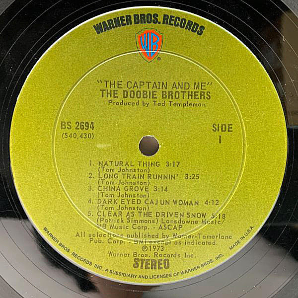 DOOBIE BROTHERS / The Captain and Me (LP) / Warner Bros. | WAXPEND