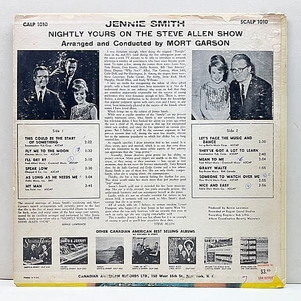 JENNIE SMITH / Nightly Yours On The Steve Allen Show (LP