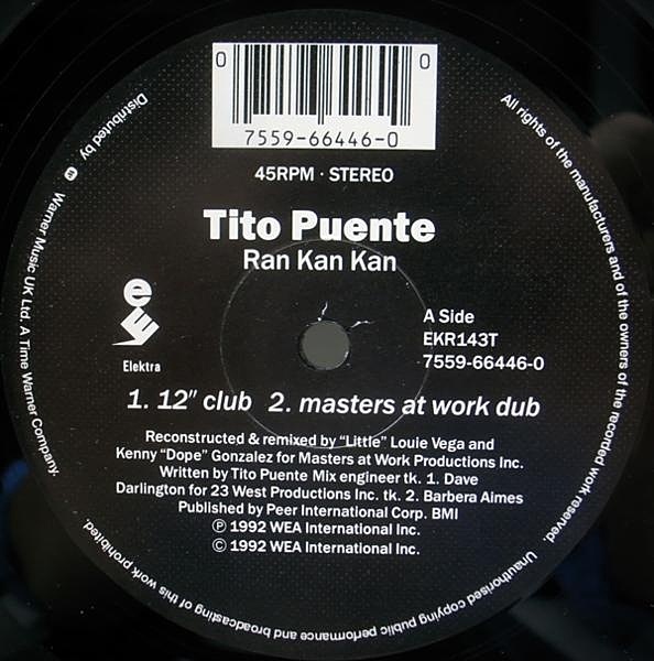 TITO PUENTE / Para Los Rumberos / Ran Kan Kan (12) / Elektra