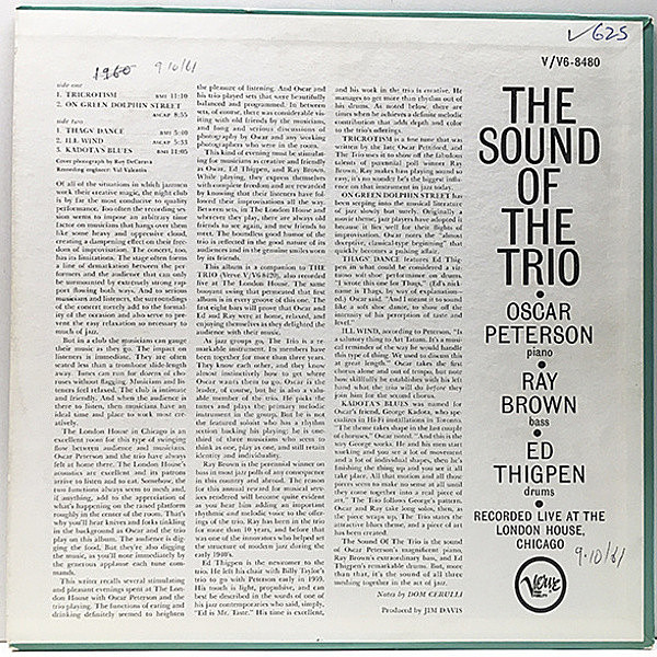 OSCAR PETERSON / RAY BROWN / ED THIGPEN / The Sound Of The Trio