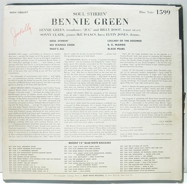 BENNIE GREEN / Soul Stirrin' (LP) / Blue Note | WAXPEND RECORDS