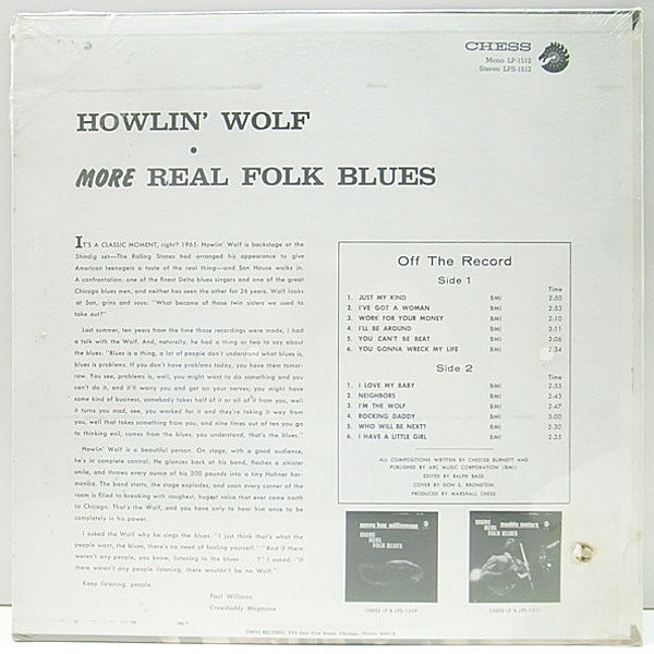 HOWLIN WOLF / More Real Folk Blues (LP) / Chess | WAXPEND RECORDS