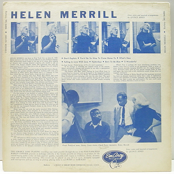 HELEN MERRILL / Same (LP) / EmArcy | WAXPEND RECORDS