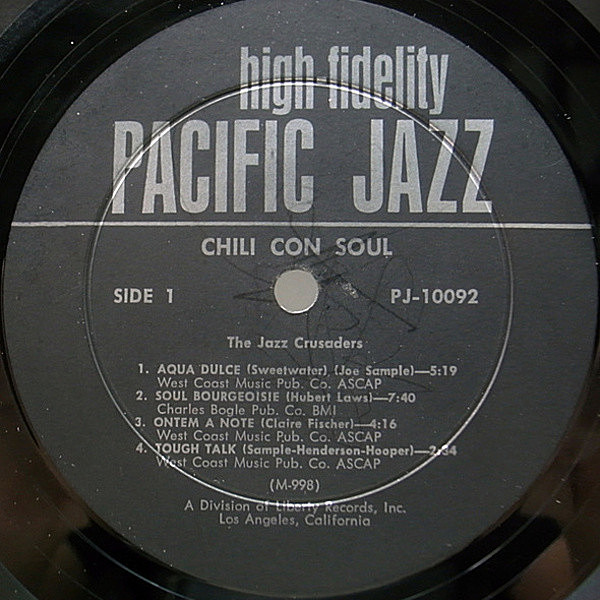 JAZZ CRUSADERS / Chile Con Soul (LP) / Pacific Jazz | WAXPEND RECORDS