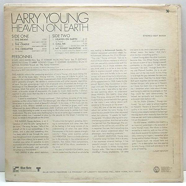 LARRY YOUNG / Heaven on Earth (LP) / Blue Note | WAXPEND RECORDS