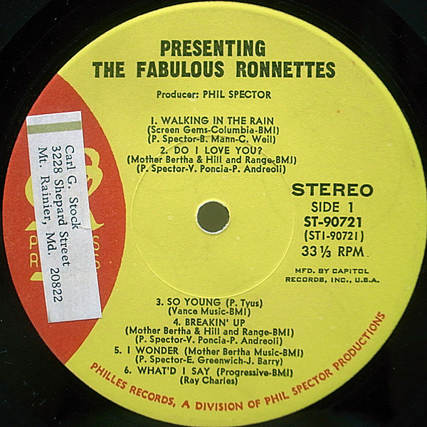 RONETTES / Presenting The Fabulous Ronettes Featuring Veronica (LP) /  Philles | WAXPEND RECORDS