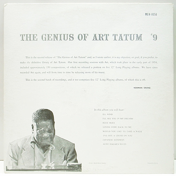 ART TATUM / The Genius Of Art Tatum # 9 (LP) / Verve | WAXPEND RECORDS