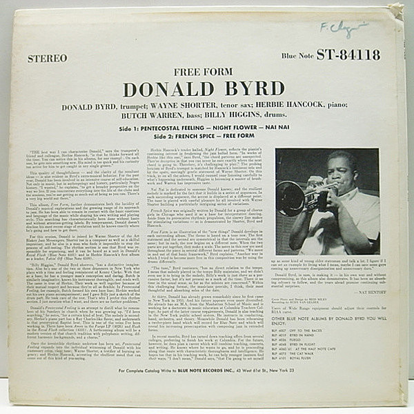 DONALD BYRD / Free Form (LP) / Blue Note | WAXPEND RECORDS
