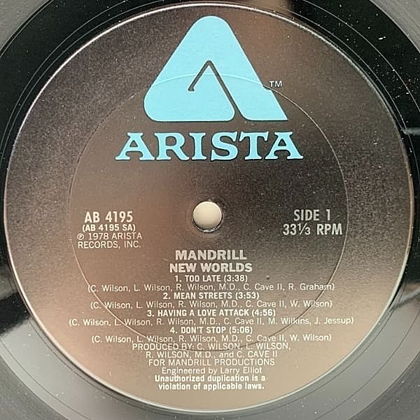 MANDRILL / New Worlds (LP) / Arista | WAXPEND RECORDS