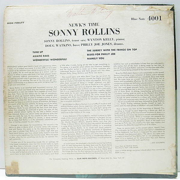 SONNY ROLLINS / Newk's Time (LP) / Blue Note | WAXPEND RECORDS