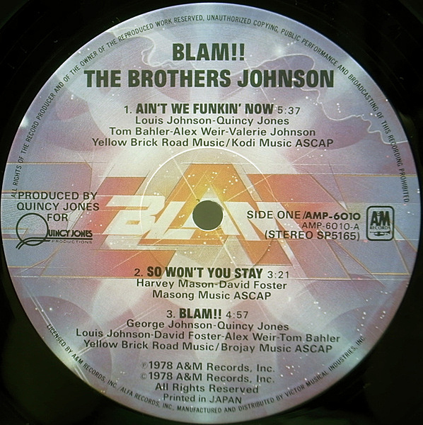 BROTHERS JOHNSON / Blam!! () / A&M | WAXPEND RECORDS