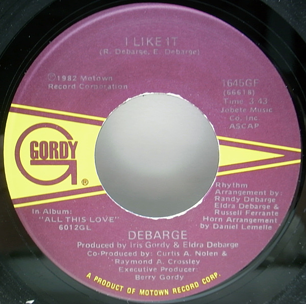 DEBARGE / I Like It (7) / Gordy | WAXPEND RECORDS