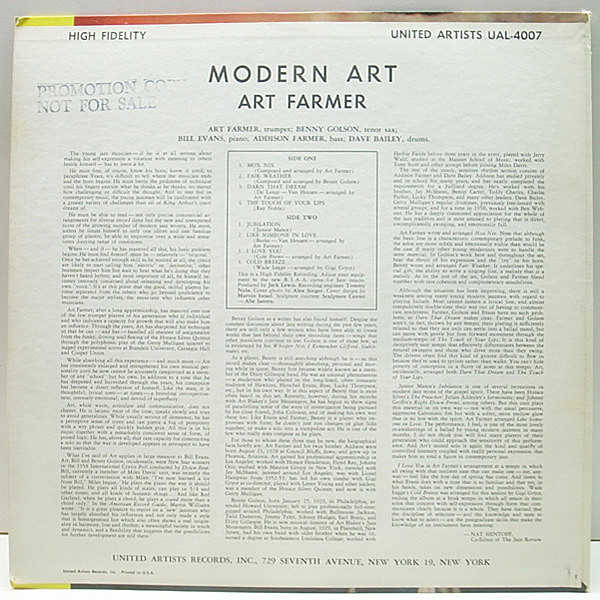 ART FARMER / Modern Art (LP) / United Artists | WAXPEND RECORDS