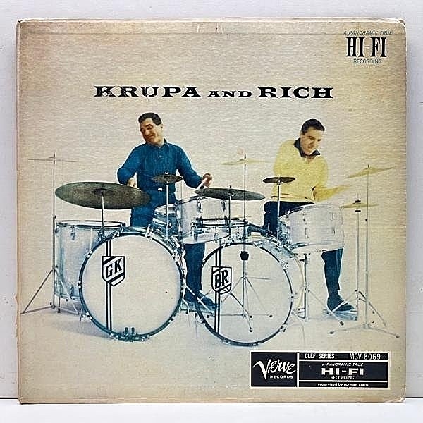 レコードメイン画像：良好盤!! MONO 米TPラベ 深溝 GENE KRUPA & BUDDY RICH ('57 Verve) Roy Eldridge, Flip Phillips, Illinois Jacquet, Oscar Peterson Trio