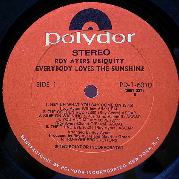 ROY AYERS / Everybody Loves The Sunshine (LP) / Polydor | WAXPEND 