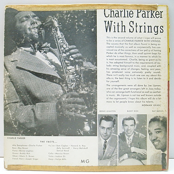 CHARLIE PARKER / Charlie Parker With Strings (10) / Mercury