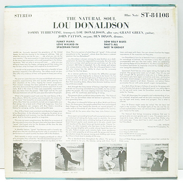 LOU DONALDSON / The Natural Soul (LP) / Blue Note | WAXPEND RECORDS