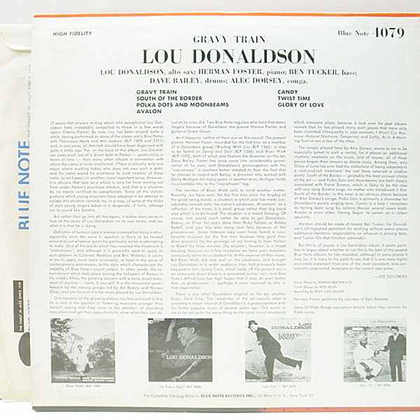 LOU DONALDSON / Gravy Train (LP) / Blue Note | WAXPEND RECORDS