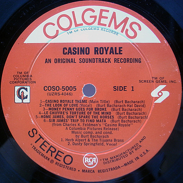 BURT BACHARACH / Casino Royale - O.S.T. (LP) / Colgems | WAXPEND