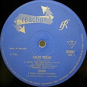 CREAM / Fresh Cream (LP) / Reaction | WAXPEND RECORDS