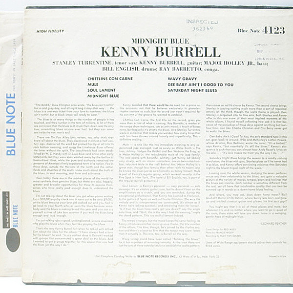 KENNY BURRELL / Midnight Blue (LP) / Blue Note | WAXPEND RECORDS