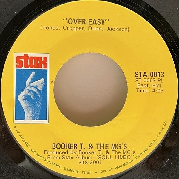 BOOKER T. & THE M.G.'s / Hang 'Em High / Over Easy (7) / Stax