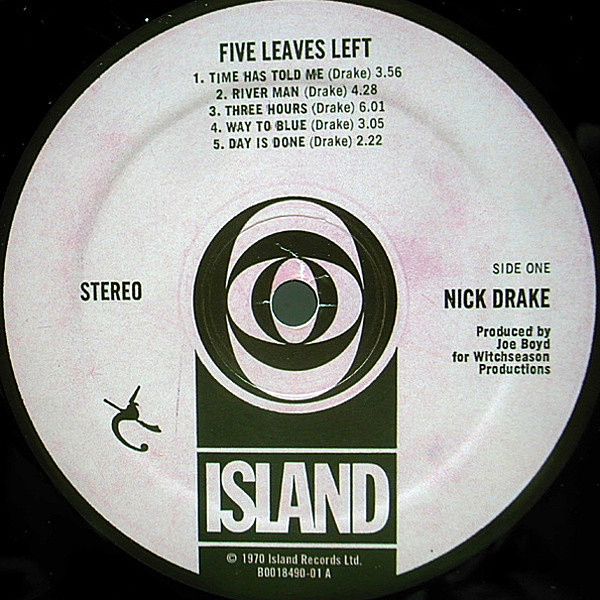 NICK DRAKE / Five Leaves Left (LP) / Island | WAXPEND RECORDS