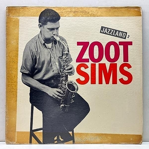 レコードメイン画像：US初期プレス MONO 橙スモール 深溝 ZOOT SIMS QUINTET (Jazzland JLP2) w/ Nick Travis, George Handy, Wilbur Ware, Osie Johnson