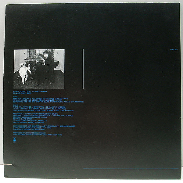 MICHEL PETRUCCIANI / RON McCLURE / Cold Blues (LP) / Owl | WAXPEND RECORDS