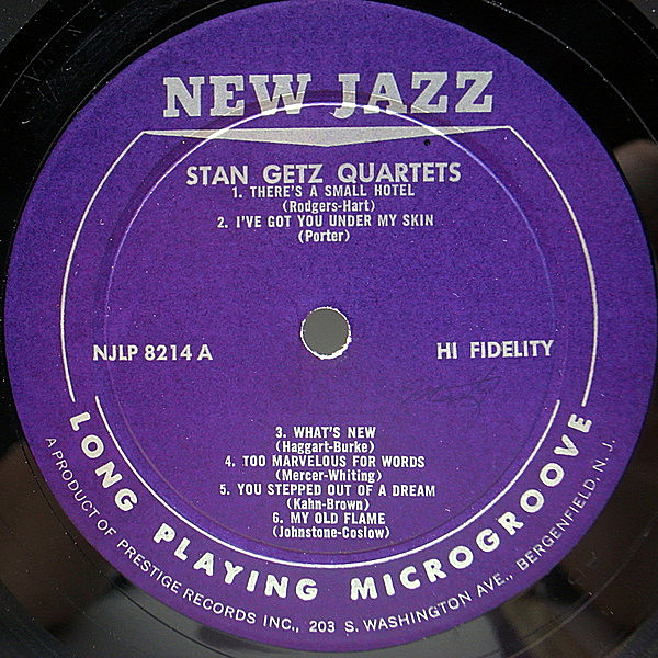 STAN GETZ/long island sound/new jazz 8214 US・オリジナル盤-