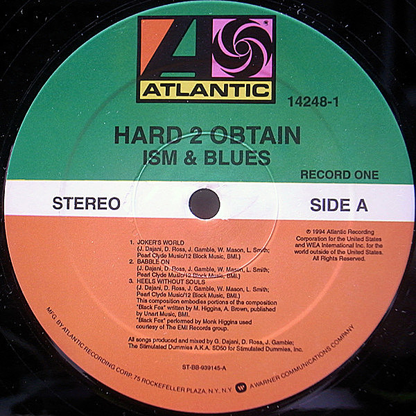 HARD 2 OBTAIN / Ism & Blues (LP) / Atlantic | WAXPEND RECORDS