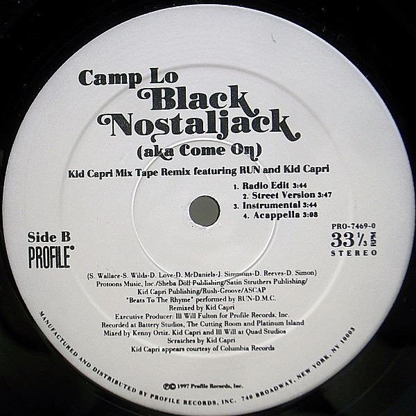 CAMP LO / Black Nostaljack (Aka Come On) (12) / Profile | WAXPEND