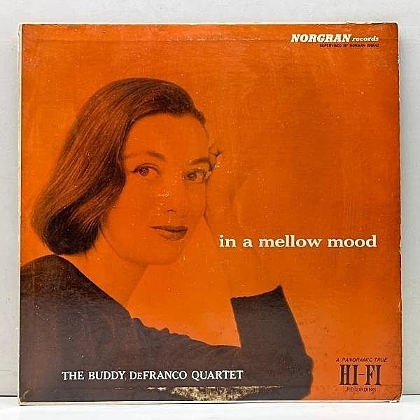 レコードメイン画像：Rare!! USオリジナル MONO 深溝 BUDDY DeFRANCO In A Mellow Mood ('56 Norgran MG N-1079) w/ SONNY CLARK 米 初回プレス