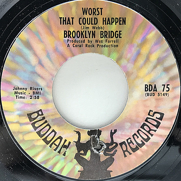 レコードメイン画像：美盤!! 7インチ USオリジナル BROOKLYN BRIDGE Worst That Could Happen / Your Kite, My Kite ('68 Buddah) JOHNNY MAESTRO JIMMY WEBB