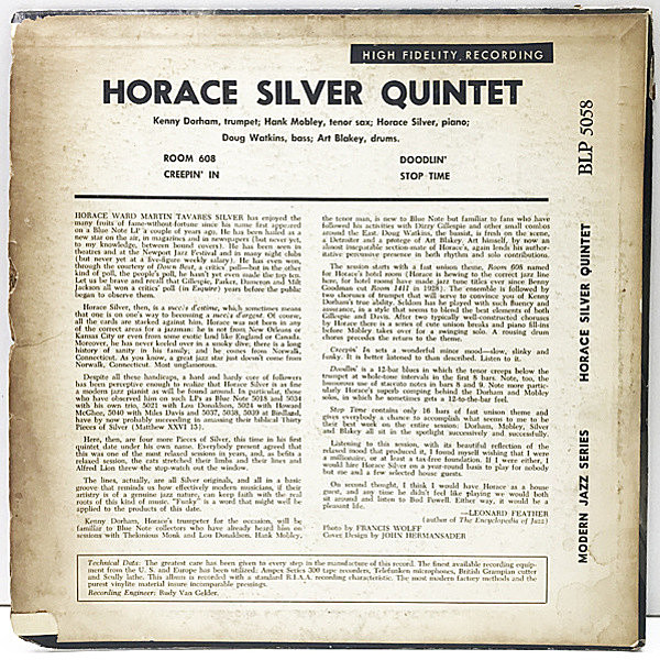 HORACE SILVER / Horace Silver Quintet Volume 3 (10) / Blue Note